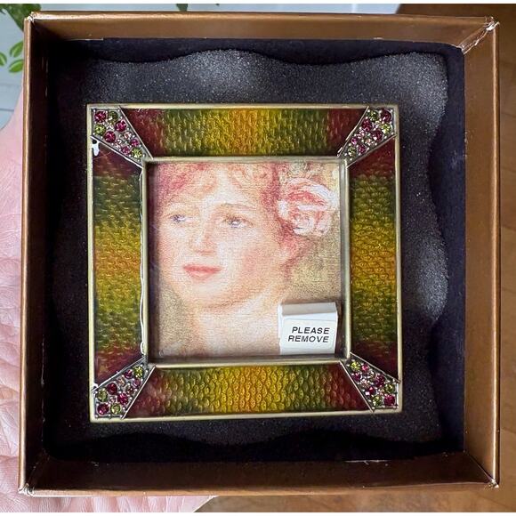 Jay Strongwater Other - Jay Strongwater Leland Swarovski & Enameled Picture Frame 3”x3” Early Piece
